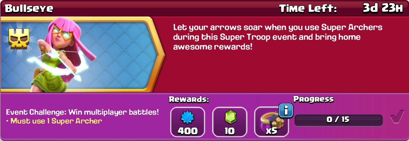 clash of clan Bullseye reward