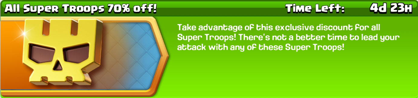 upcoming discounted super troops event