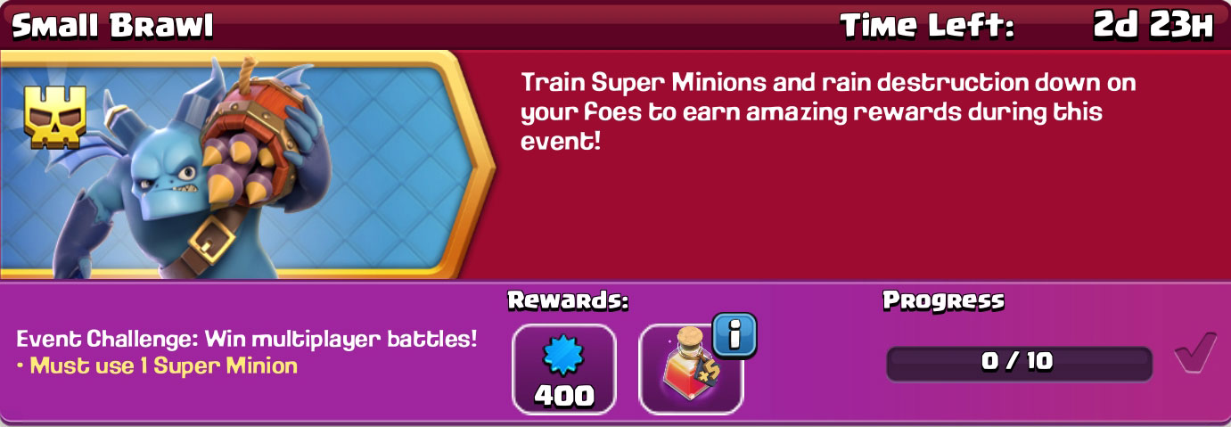 clash of clan small brawl reward